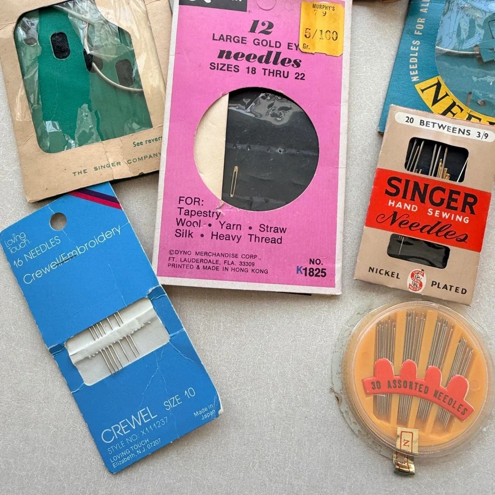 Vintage Sewing Needle Lot: Upholstery Sailmaker Tapestry Crewel Singer‎ Osborne